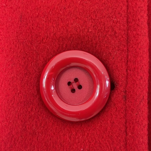 The Limited swing coat, red with leopard trim size small - Picture 4 of 10